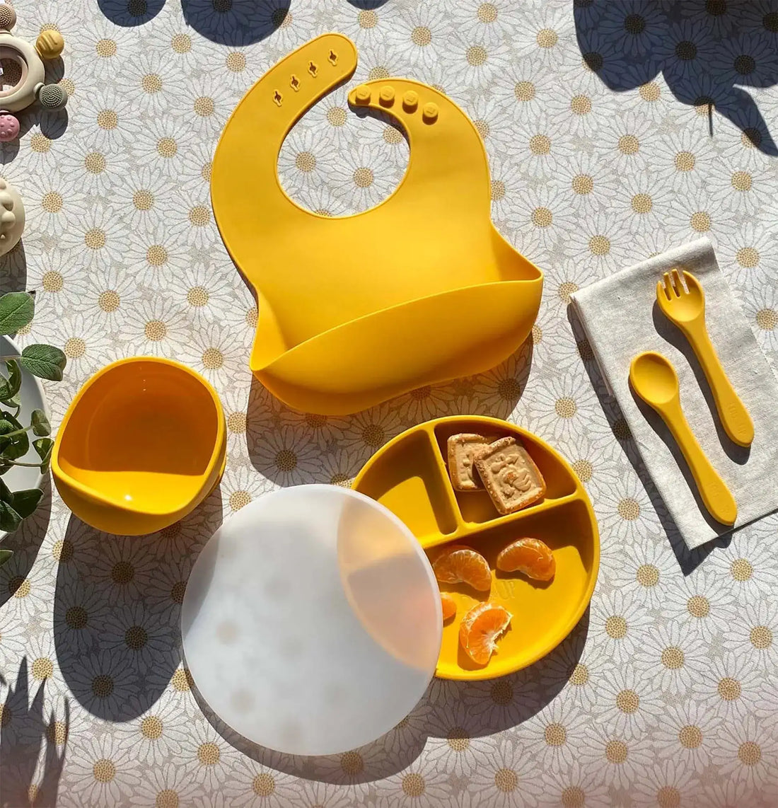 Set Pappa SVEZZAMENTO (Posate,Piatto e Ciotola, Bavaglino)