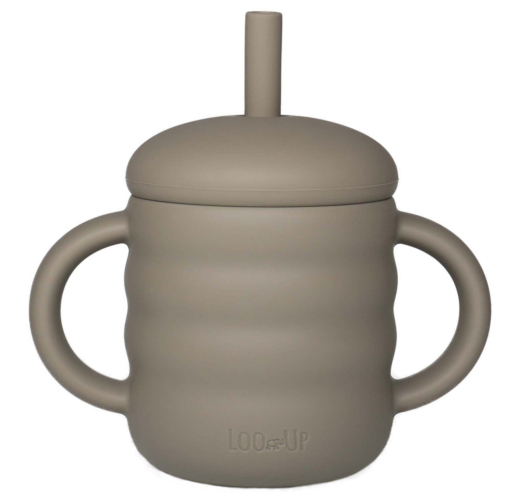 Bicchiere con cannuccia per bambini Sage / Tazza con cannuccia per bambini - Loo.Up