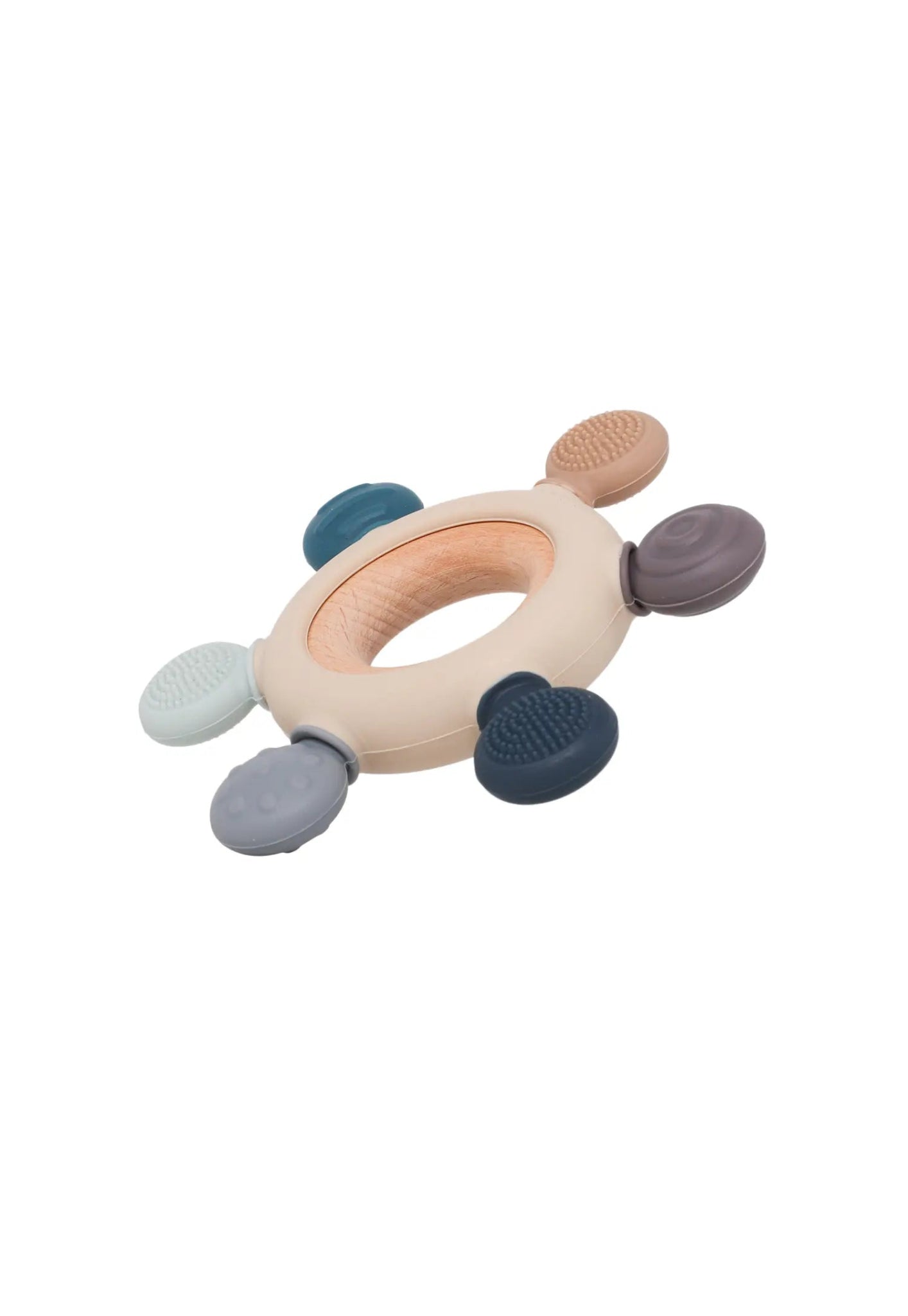 Massaggia gengive ergonomico con manico in legno Blue - Loo.Up