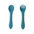 Posate per bambini full silicone Blue Cobalto/ Set posate per neonati. - Loo.Up