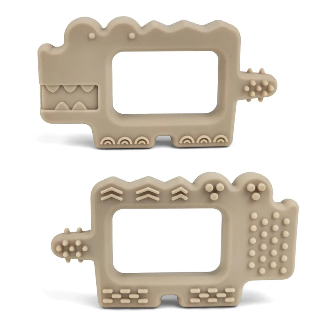 Massaggia Gengive per Neonati in silicone Coccodrillo - Beige -