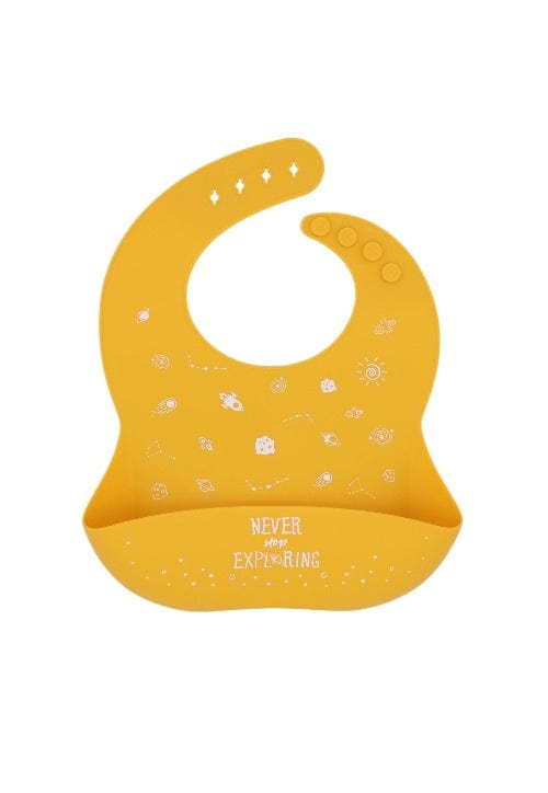 Bavaglino in silicone impermeabile neonato e bambini Mustard - Loo.Up