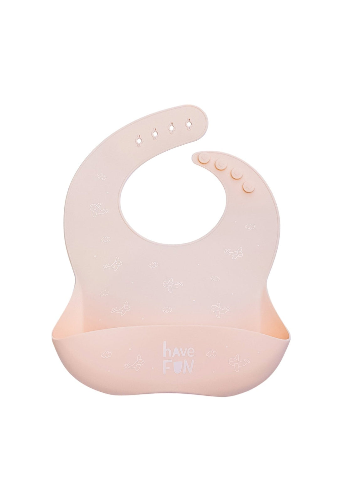 Bavaglino in silicone impermeabile rosa antico - Loo.Up