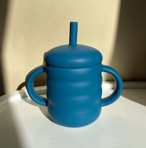 Bicchiere con cannuccia per bambini Blue Cobalto -160ml- – Loo.Up