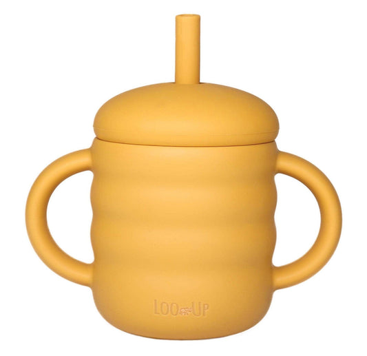 Bicchiere / Tazza con cannuccia per bambini Mustard - Loo.Up