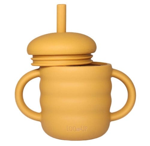 Bicchiere / Tazza con cannuccia per bambini Mustard - Loo.Up