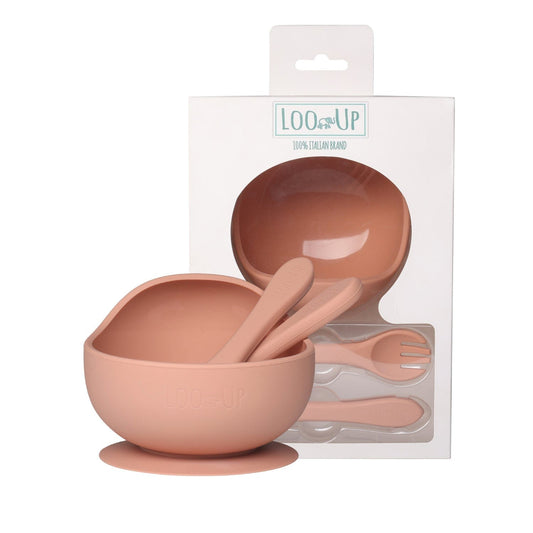 damaloo Classics Set Svezzamento Prima Pappa Antiscivolo con Posate.  Piattino pappa svezzamento, ciotola, tazza, posate con custodia. Set pappa  bambina riutilizzabile 5 pz - BPA Free : : Prima infanzia